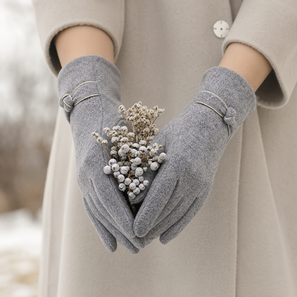 Women's Bow-Detail Winter Gloves — Wool-Look, One Size Fits All 4
