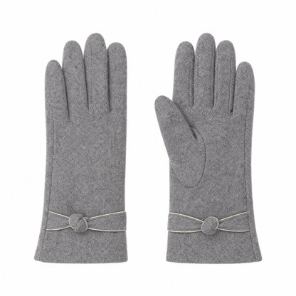 Women's Bow-Detail Winter Gloves — Wool-Look, One Size Fits All 7