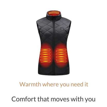 Women's Heated Gilet — 9-Zone Electric Vest, 3 Heat Levels 3