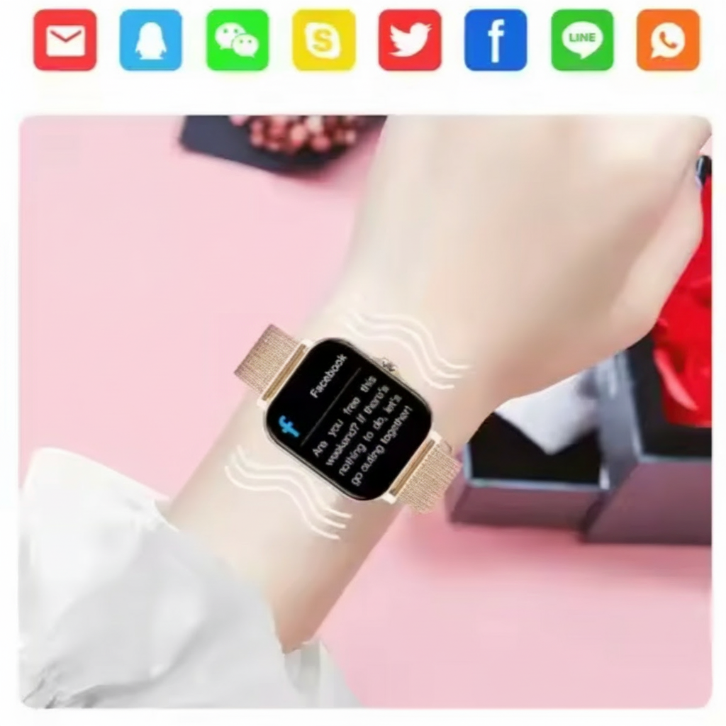 Women's Smartwatch with GPS, Fitness Tracking & Mesh Metal Band 3