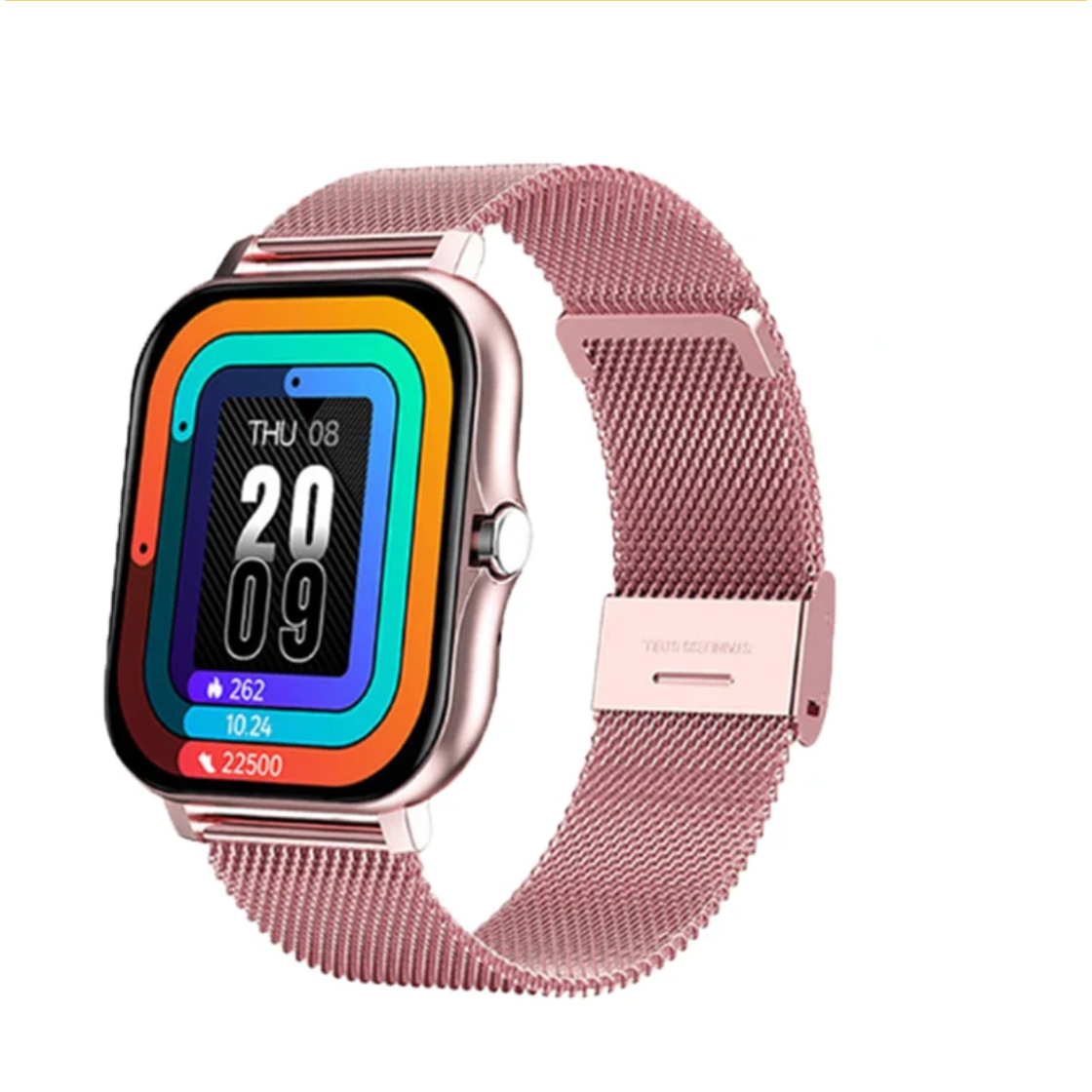 Women's Smartwatch with GPS, Fitness Tracking & Mesh Metal Band 7