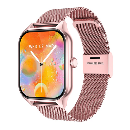 Women's Smartwatch with GPS, Fitness Tracking & Mesh Metal Band 8
