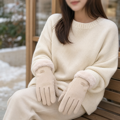 Women's Winter Gloves with Faux Fur Cuff — One Size Fits All 4