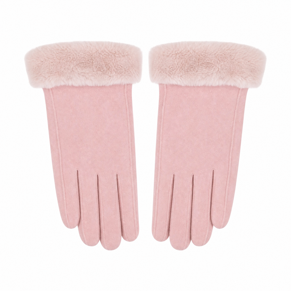 Women's Winter Gloves with Faux Fur Cuff — One Size Fits All 7