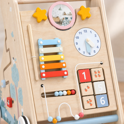 Baby Walker Wooden with Educational Activity Panel 5