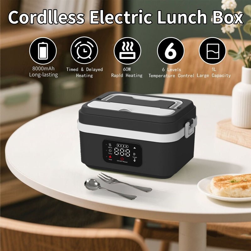 WORKWARM Self-Heating Lunch Box — Wireless 1000ml USB-C 4