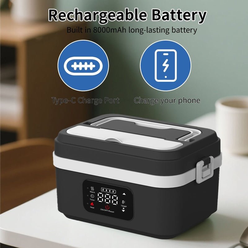 WORKWARM Self-Heating Lunch Box — Wireless 1000ml USB-C 5