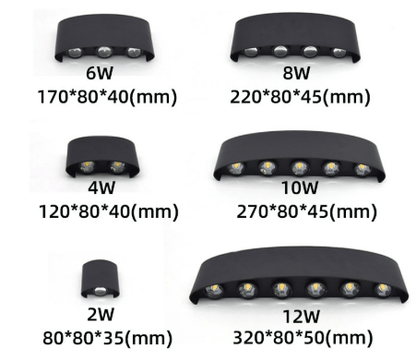 YardGlow LED Outdoor Wall Light — Waterproof Aluminum 2W–8W 9